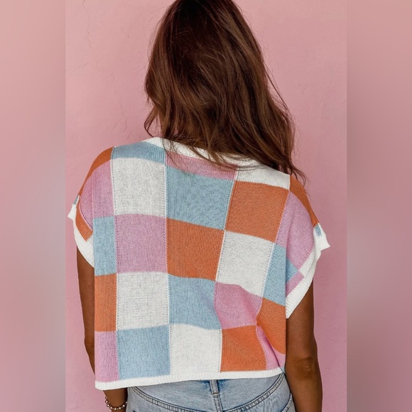 Sweater / ColorBlock Lightweight Sleeveless Knit Sweater - Picture 2 of 9